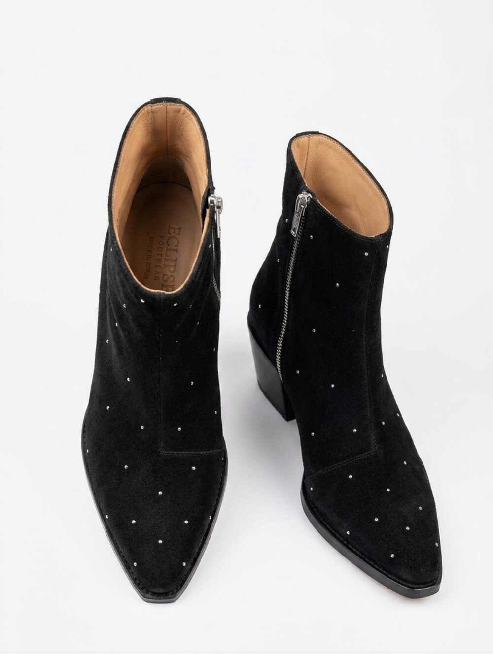 rag & bone Black Studded Suede Ankle Booties